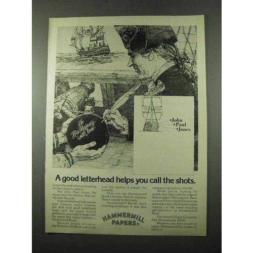 1975 Hammermill Papers Ad - John Paul Jones