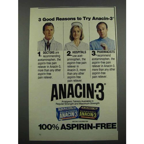 1983 Anacin-3 Medicine Ad - 3 Good Reasons to Try