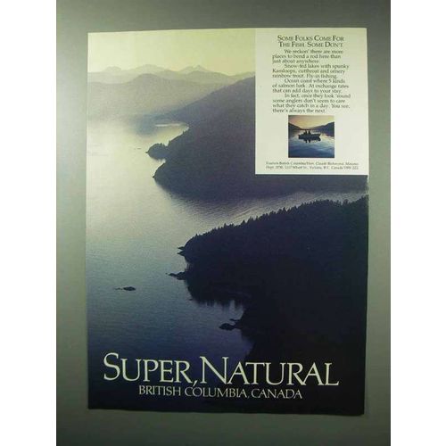 1983 British Columbia Canada Tourism Ad - Come for Fish