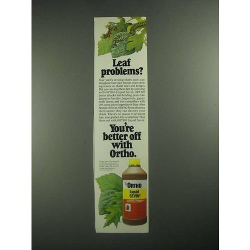 1987 Ortho Liquid Sevin Ad - Leaf Problems?