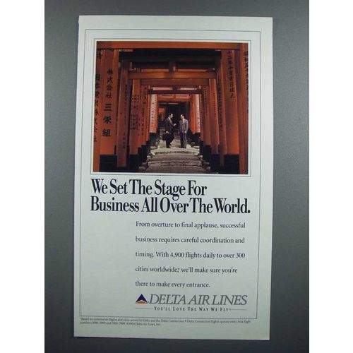 1991 Delta Airlines Ad - We Set The Stage for Business