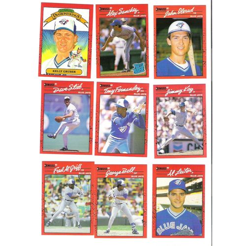 1990 Donruss Toronto Blue Jays team set w/ Rookies set cards- 38 cards