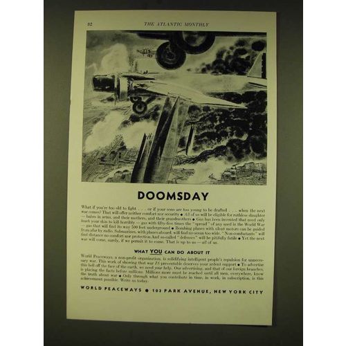 1935 World Peaceways Ad - Doomsday