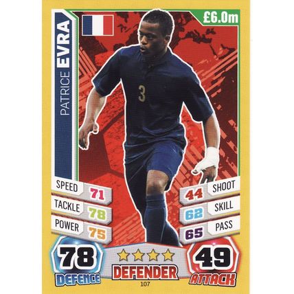Match Attax World Cup 2014 107 Patrice Evra France