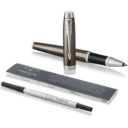 Parker IM Rollerball Pen 1975543, Dark Espresso, Fine Point Blk Ink [New&Sealed]