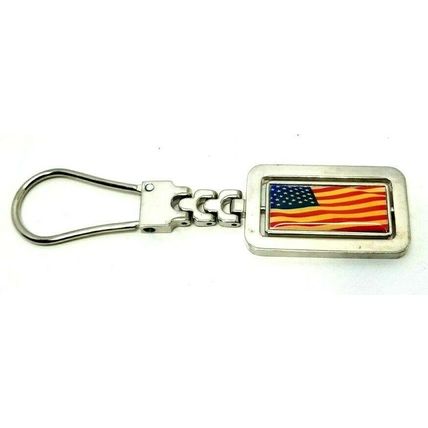 USA American Flag Stars Stripes Patriot Advertisement Keychain Beam Senior (B27)