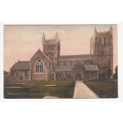 North Side of Wimborne Minster Postcard Dorset 29631