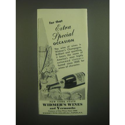 1945 Widmer's Champagne Ad - For that extra special occasion