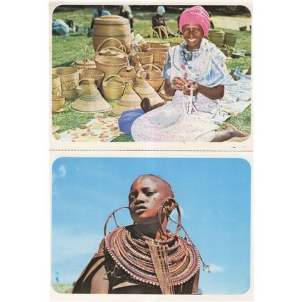 Africa's Bead Lore 2x Fashion Jewellery Postcard s