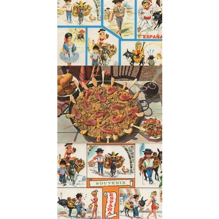 Spanish Paella Seafood Dish 1980s 3x Food Spain & Comic Postcard s