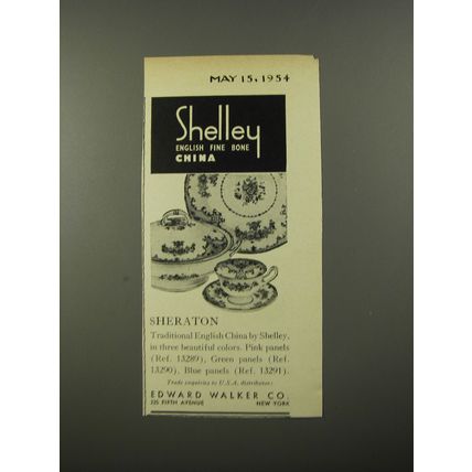 1954 Edward Walker Co Shelley Sheraton China Advertisement