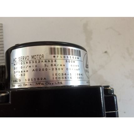 NEW SANKYO SEIKI MF501NS302KNN04 AC SERVO MOTOR, 3-PHASE, 500 W, RPM: 3000, TOP9