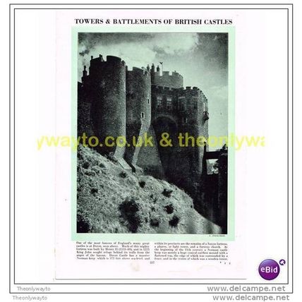 BATTLEMENTS OF DOVER CASTLE, Book Illustration, c1953