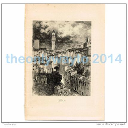 SIENA, .. ITALY, BOOK ILLUSTRATION/PRINT, 1904