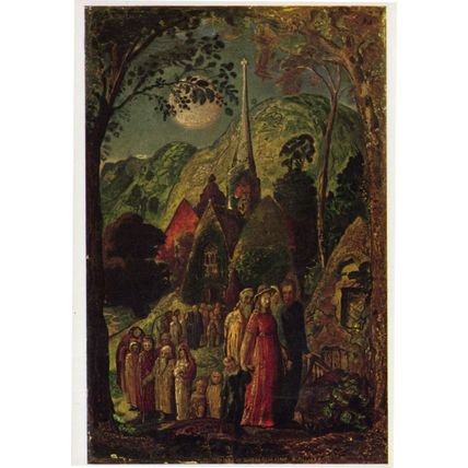 Samuel Palmer Coming From Evening Church Tate Gallery Painting Postcard