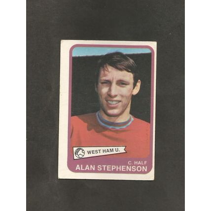 A&BC Gum, FOOTBALLERS, Yellow Back West Ham Alan Stephenson #64