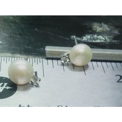 Vintage Sterling Pearl Studs