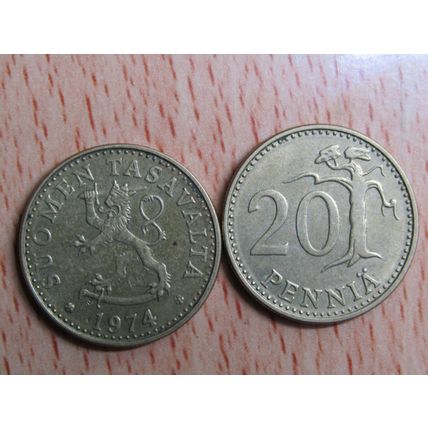 Finland 1974 20 Pennia Coin