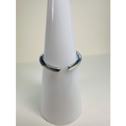 Bomb Party Womens/Kids Adjustable RBP Red Oval Ring Sz 4 or 5 Rhodium Pl