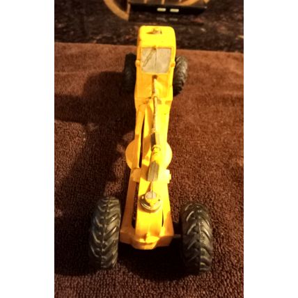Old Vintage Auburn Rubber Co Yellow Road Grader # 350 10 1/4" long 1950s