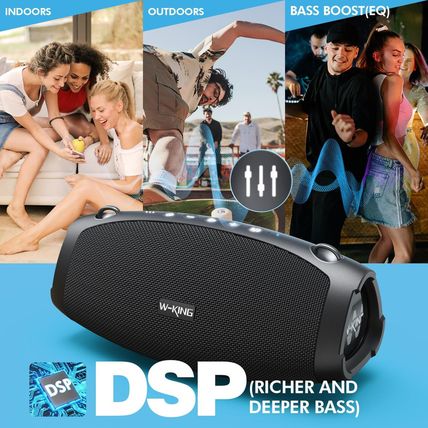 W-KING Portable Loud Speakers Bluetooth Wireless, 120W Max IPX6 Waterproof Outdo