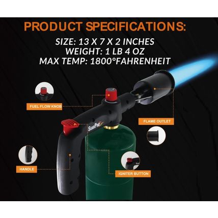 POWERFUL Searpro Charcoal Torch Lighter - Cooking Gadgets - Sous Vide - Cooking