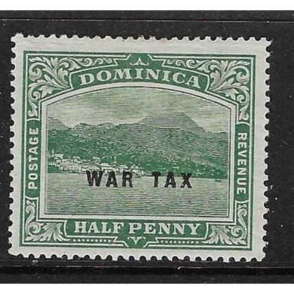 DOMINICA 1918 WAR TAX OVERPRINT ON 1/2d MINT SG56