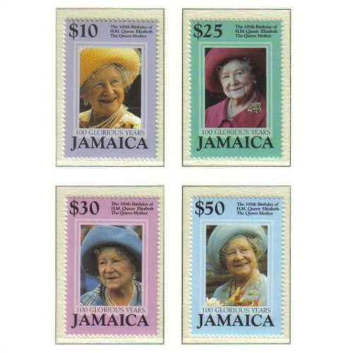 2000 JAMAICA QUEEN MOTHERS 100th birthday SET MNH SG977-980