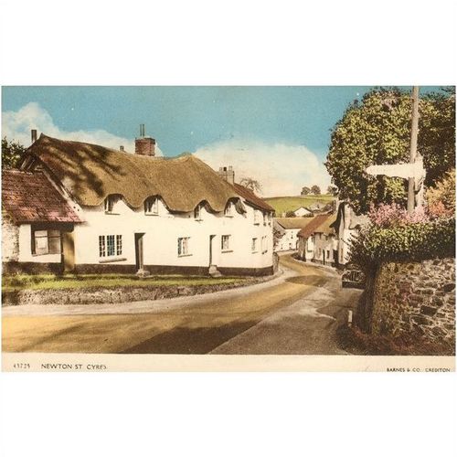 Vintage British Postcard - 1957 - Newton St. Cyres - Crediton - Devon