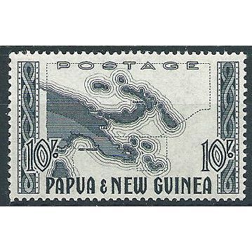 Papua & New Guinea 1952 SG14 10/- Blue-Black Fine Mounted Mint ... .