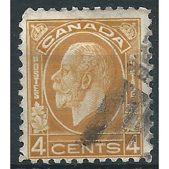 Canada 1932 SG322 4c Yellow-Brown Good Used .. ..
