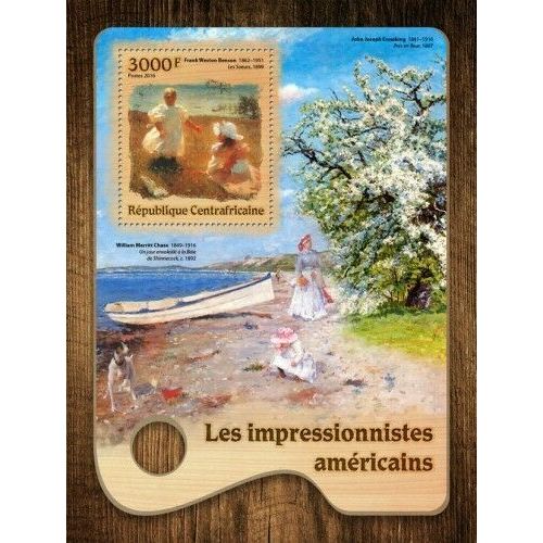 CENTRAL AFRICA 2016 SHEET MNH AMERICAN IMPRESSIONISTS ART PAINTINGS ARTE 5A