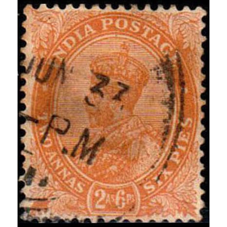 India 1922 King George V 2A6P Used Stamp..