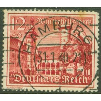 GERMANY - 1939 - Winter Relief Fund - 12pf + 6pf deep rose-red - Fine Used