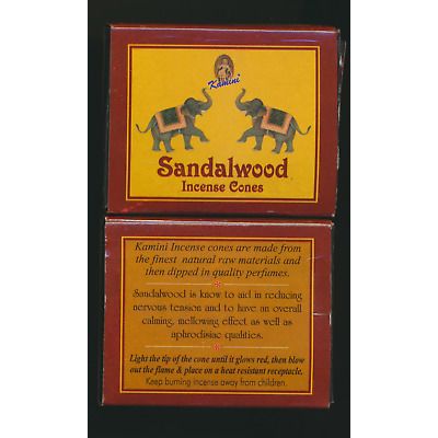 Sandalwood, 20 Cones Bundle, Kamini Incense From India