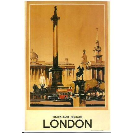 Advertising LONDON Trafalgar Square Postcard (Mayfair BB 733)