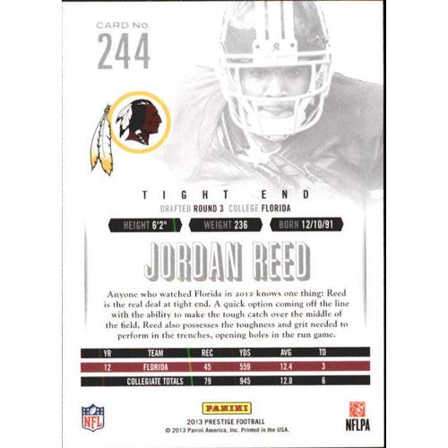 2013 Panini Prestige Football Jordan Reed ROOKIE