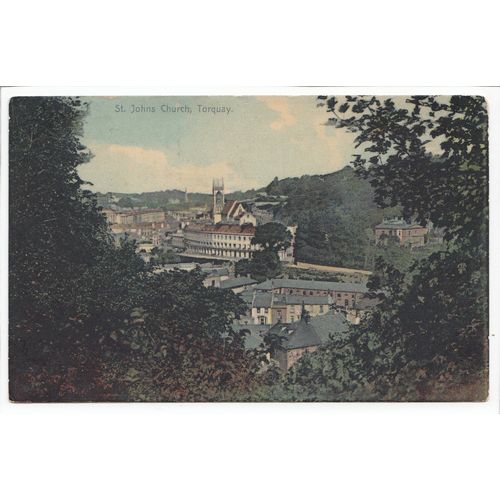 St John's Church Torquay Devon 1909 Postcard