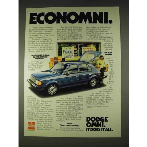 1978 Dodge Omni Ad - Economni