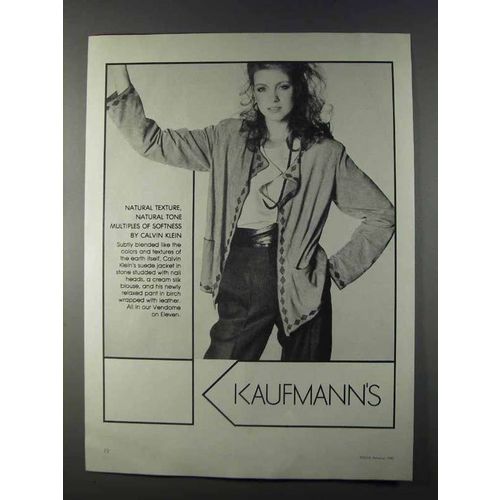 1980 Kaufmann's Calvin Klein Ad - Jacket, Blouse, Pants