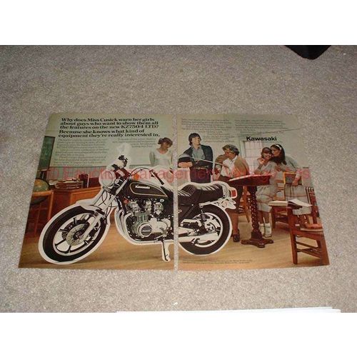1980 Kawasaki KZ750/4LTD Motorcycle 2-page Ad, NICE!!