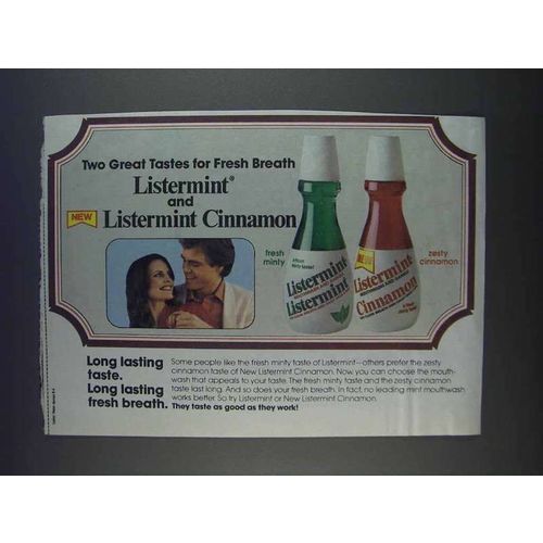 1980 Listermint Mouthwash Ad - New Cinnamon
