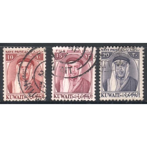 Kuwait 1958 - SG132/34 - 10np - 15np - 20np - Shaikh Abdullah - used