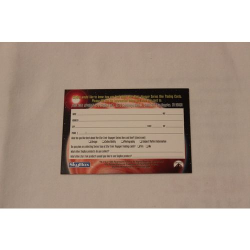 1995 Star Trek:Voyager Season One Series One SURVEY CARD