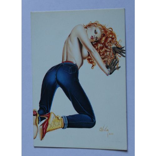 Olivia 3 Ladies, Leather & Lace Base trading card # 82 (A) 1994, Comic Images