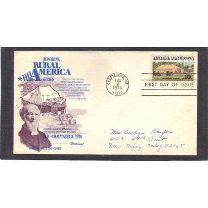 FDC Fleetwood 1505 10c Chautauqua Tent (Cachet-Inked/A) CV42239