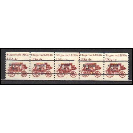 1898Ab 4c Stagecoach Fine MNH Dry Gum PNC 6/5 Line Gap AA0094