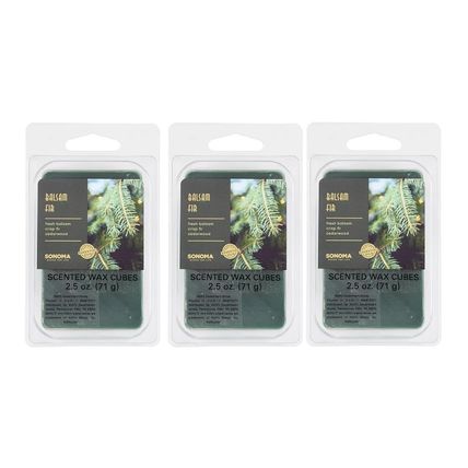 Sonoma Balsam Fir Scented Wax Cubes 6 cubes/2.5 oz each - Lot of 3