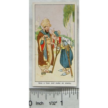 1931 Churchman Eastern Proverbs No. 8 Give a loan and make an enemy