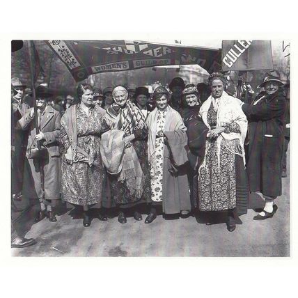 Northumberland Fisherman Wives Women Anti Strike in 1926 Photo Postcard